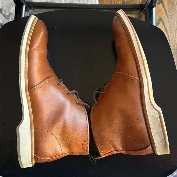 COLE HAAN Morris Leather Chukka Men's Brown Leather lace up Chukka Boots size 9